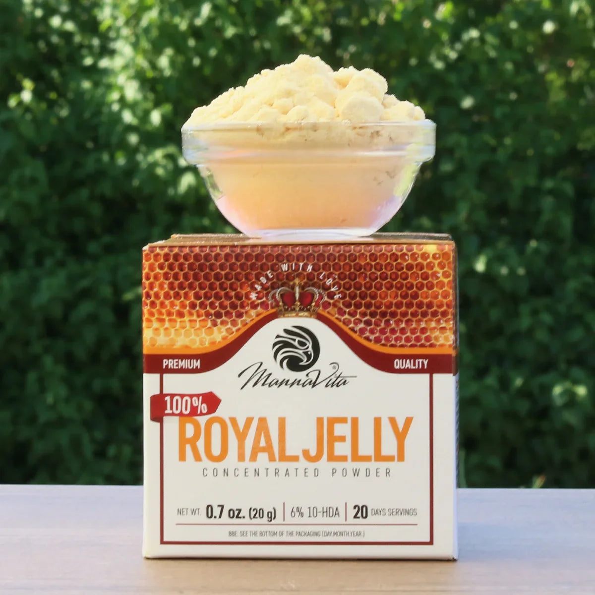 Concentrated Royal Jelly POWDER with 6% 10-HDA content • 20 g - Mannavita
