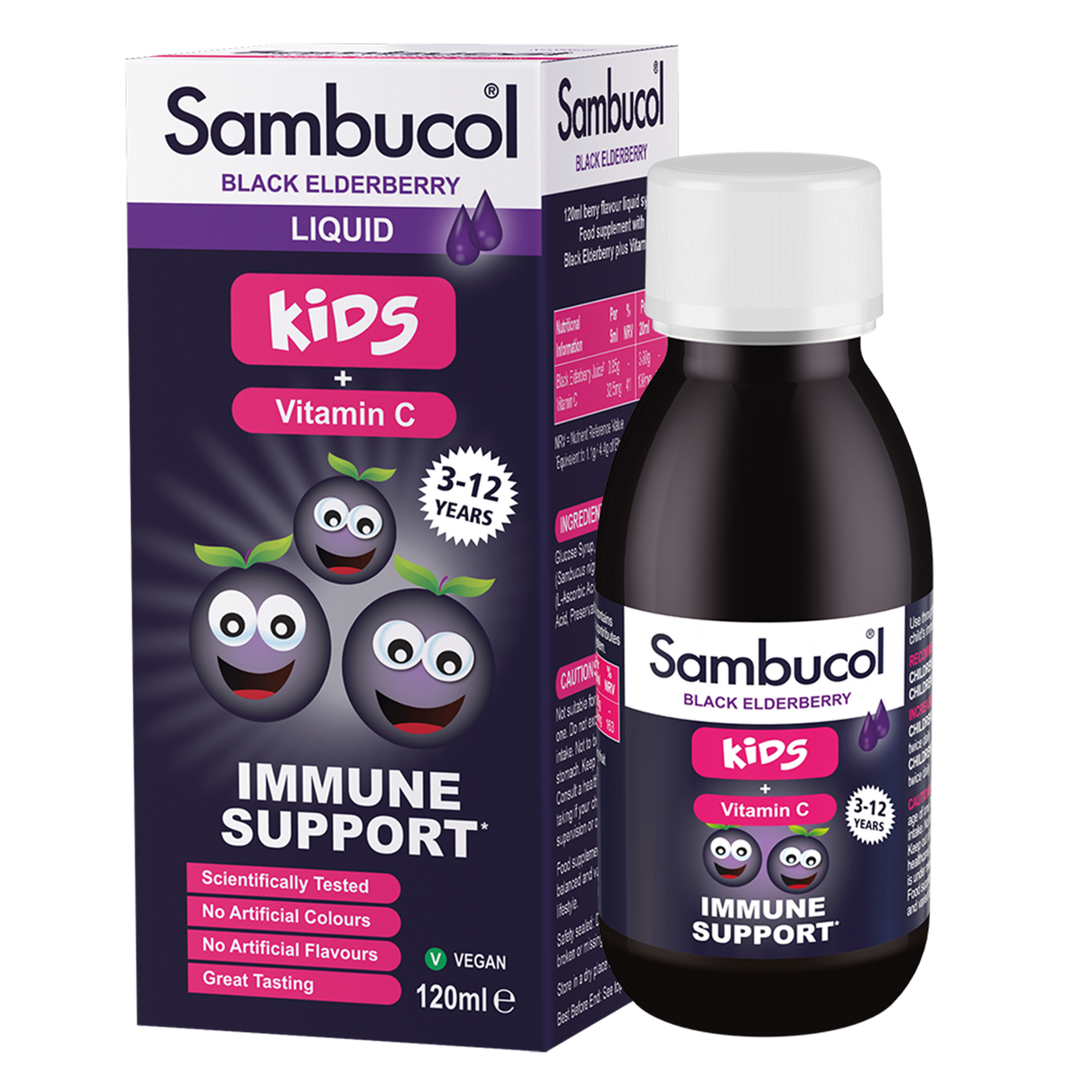 Sirop Sambucol de soc negru, pentru copii • 120 ml