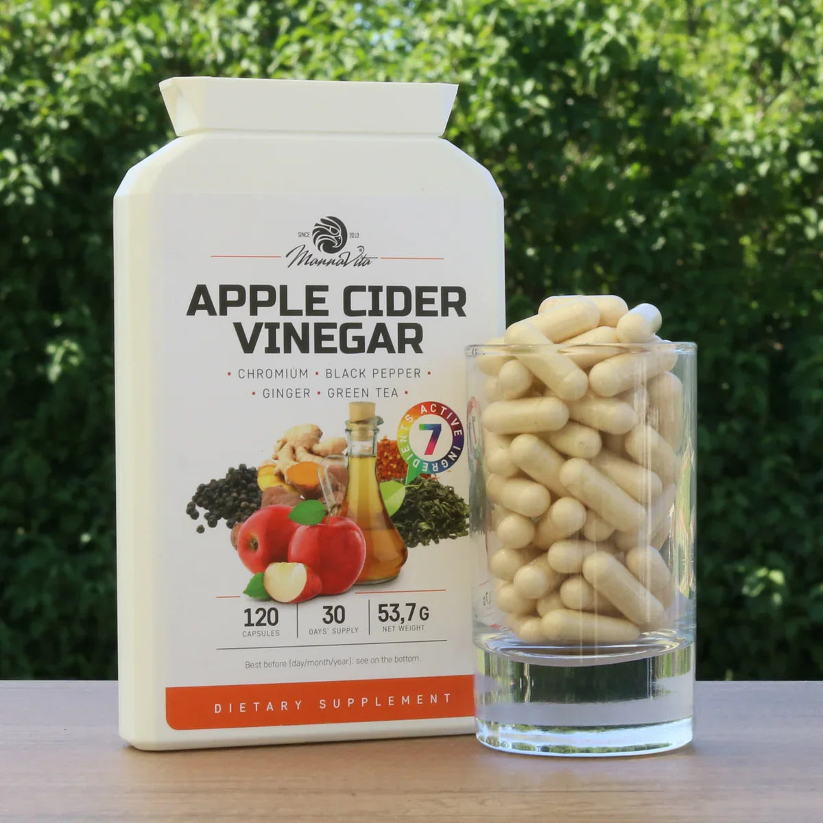 Mannavita Apple Cider Vinegar complex with Chromium • 120 capsules - Mannavita