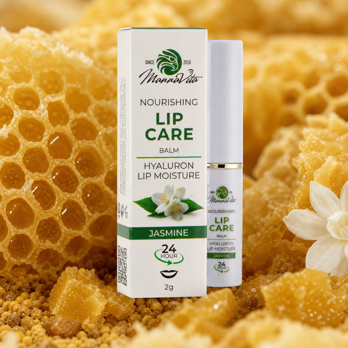 Mannavita • Balsam de buze cu Acid Hialuronic • Hranire intensă • IASOMIE