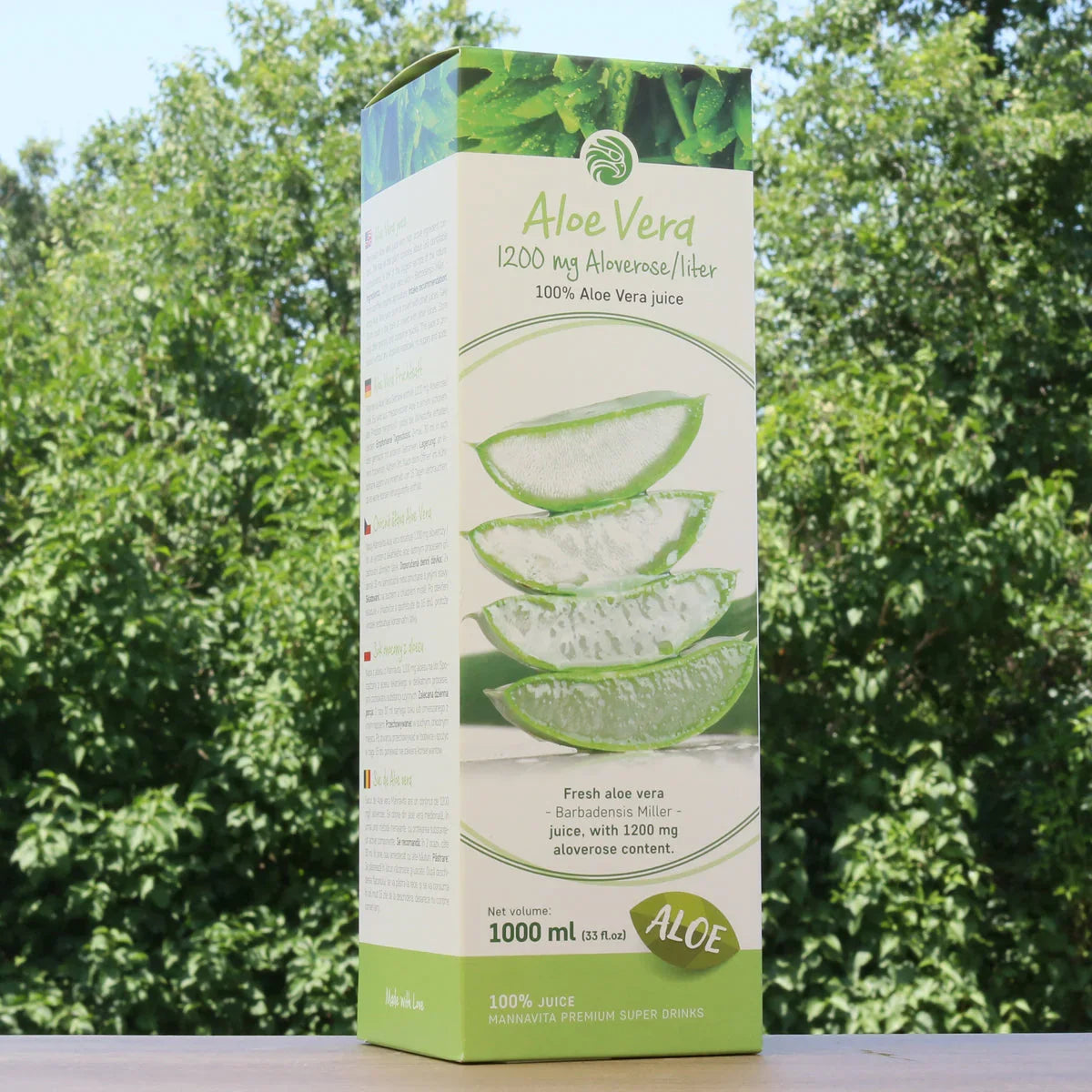 Mannavita Aloe vera 100% pure pressed juice • 1000 ml - Mannavita