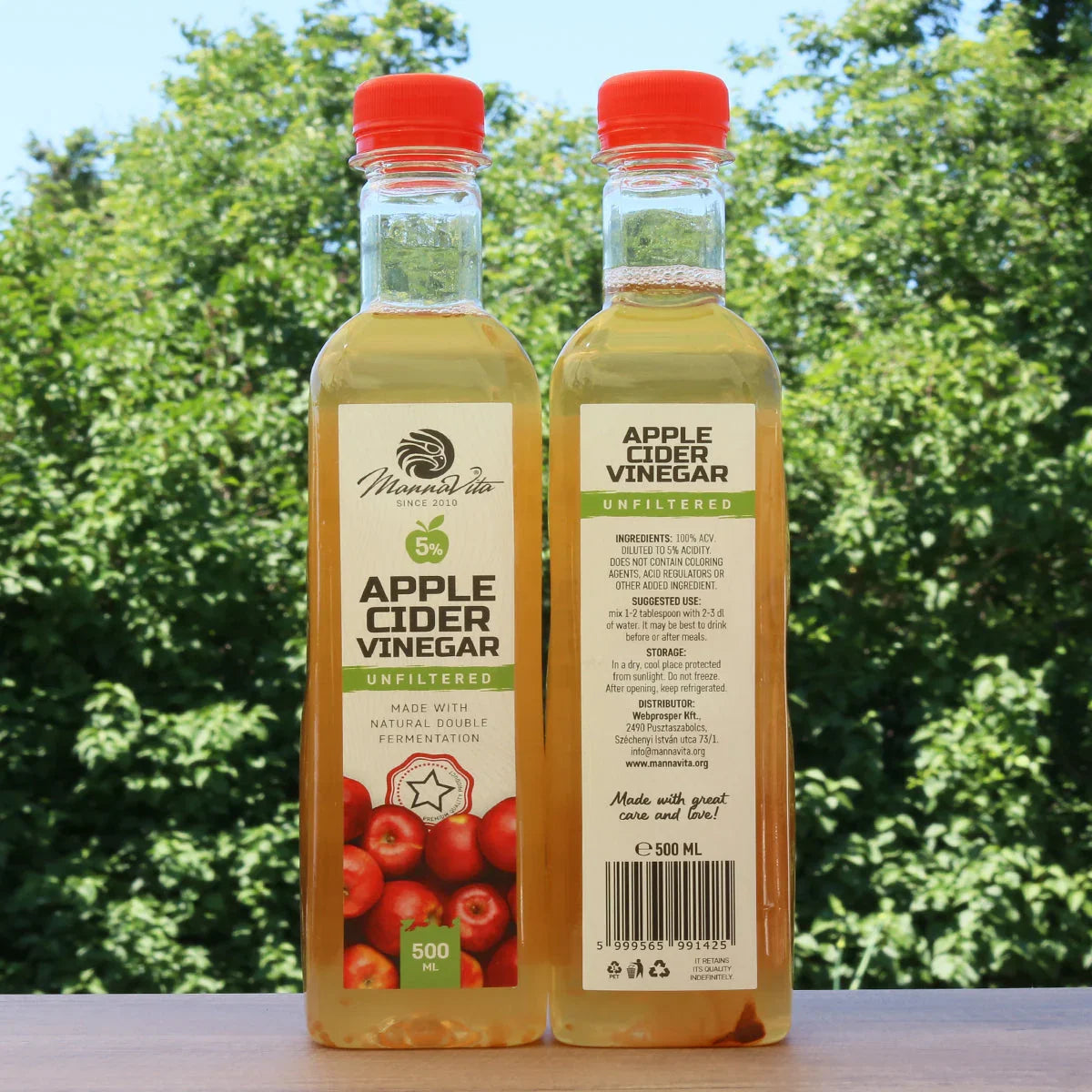 Mannavita unfiltered Apple Cider Vinegar with double Fermentation • 500 ml - Mannavita