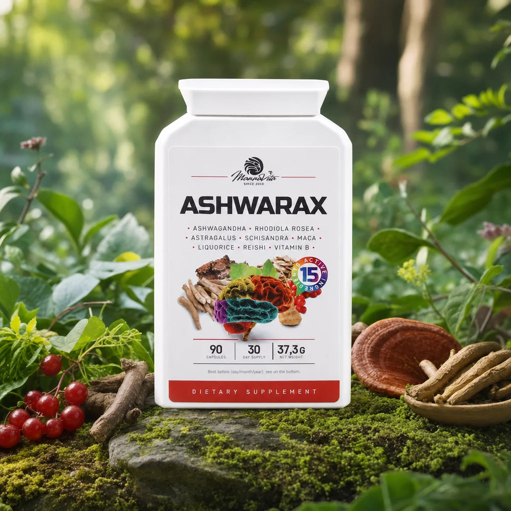 Ashwarax pentru ameliorarea Anxietății, Panicii și Insomniei • 90 capsule
