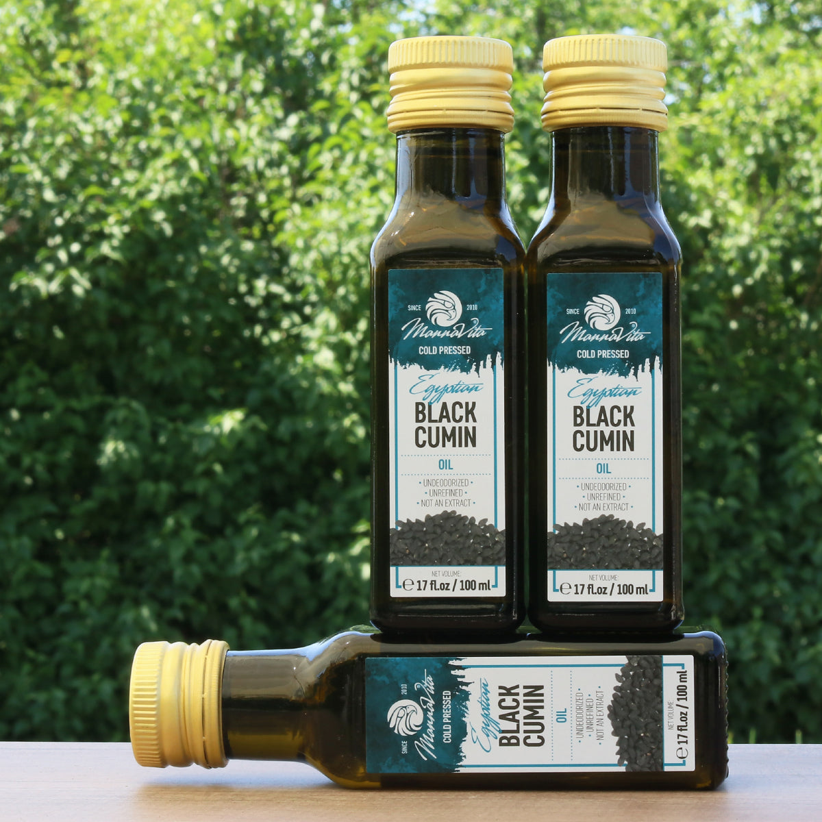 Ulei din semințe de chimen negru presat la rece Mannavita • 100 ml