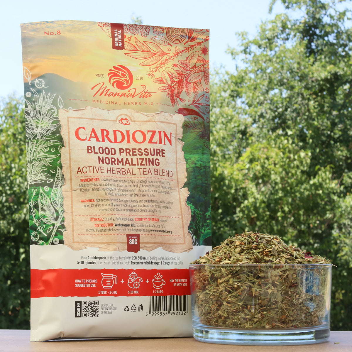 CARDIOZIN amestec activ de ceai din plante pentru normalizarea tensiunii arteriale • 80g