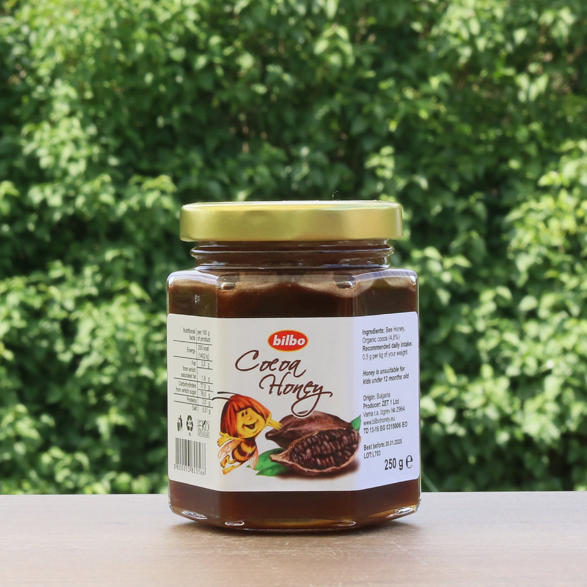 Miere Bilbo cu cacao crudă • 250 g
