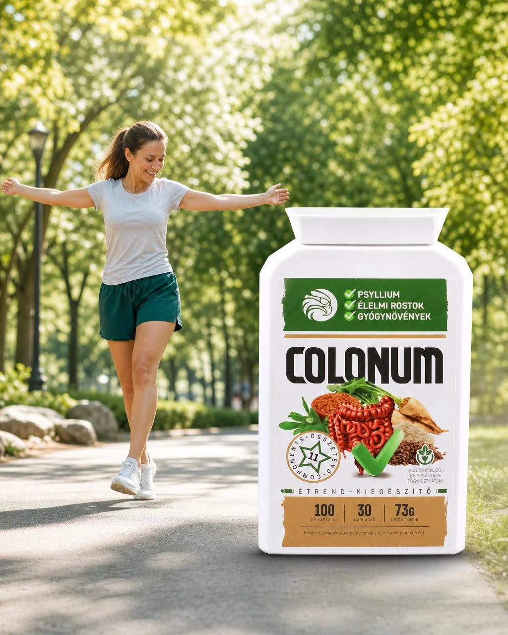COLONUM capsule pentru curățarea colonului și refacerea florei intestinale • 100 capsule