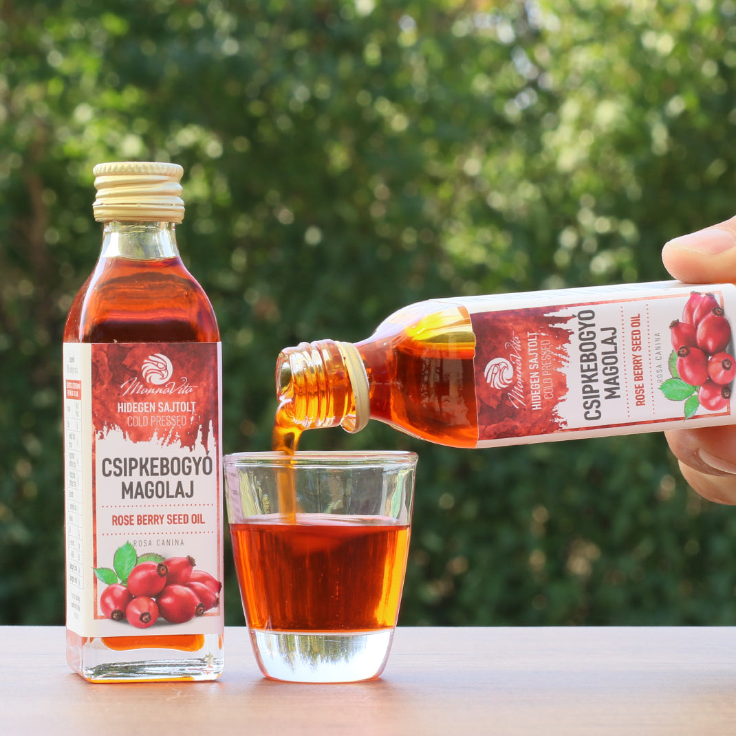 Ulei din semințe de măceșe presat la rece maghiar Mannavita • 40 ml