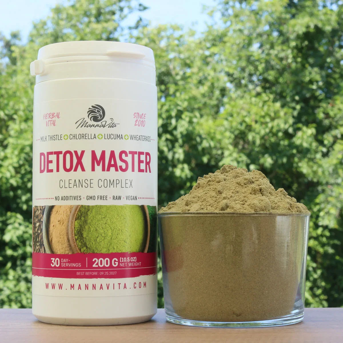 Mannavita Milk Thistle + Wheatgrass + Chlorella + Lucuma • 200 g - Mannavita