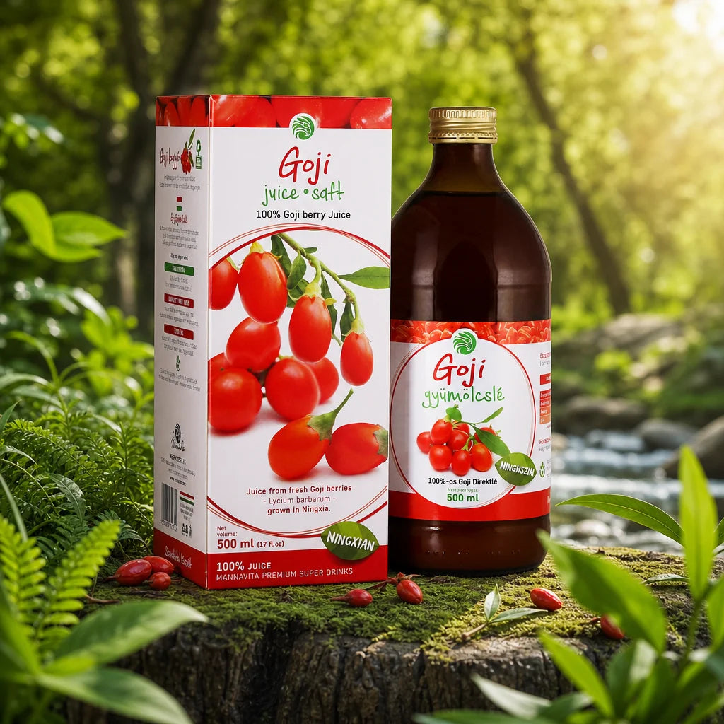 Mannavita suc pur de GOJI 100%, proaspăt presat • 500 ml
