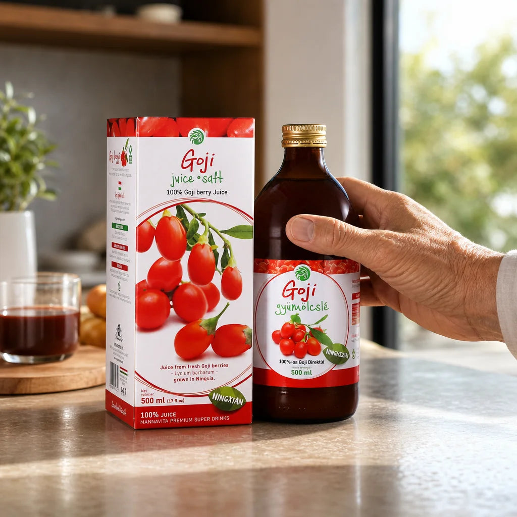 Mannavita suc pur de GOJI 100%, proaspăt presat • 500 ml