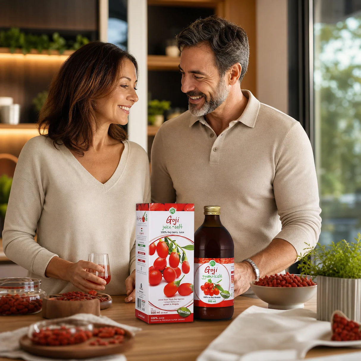 Mannavita suc pur de GOJI 100%, proaspăt presat • 500 ml
