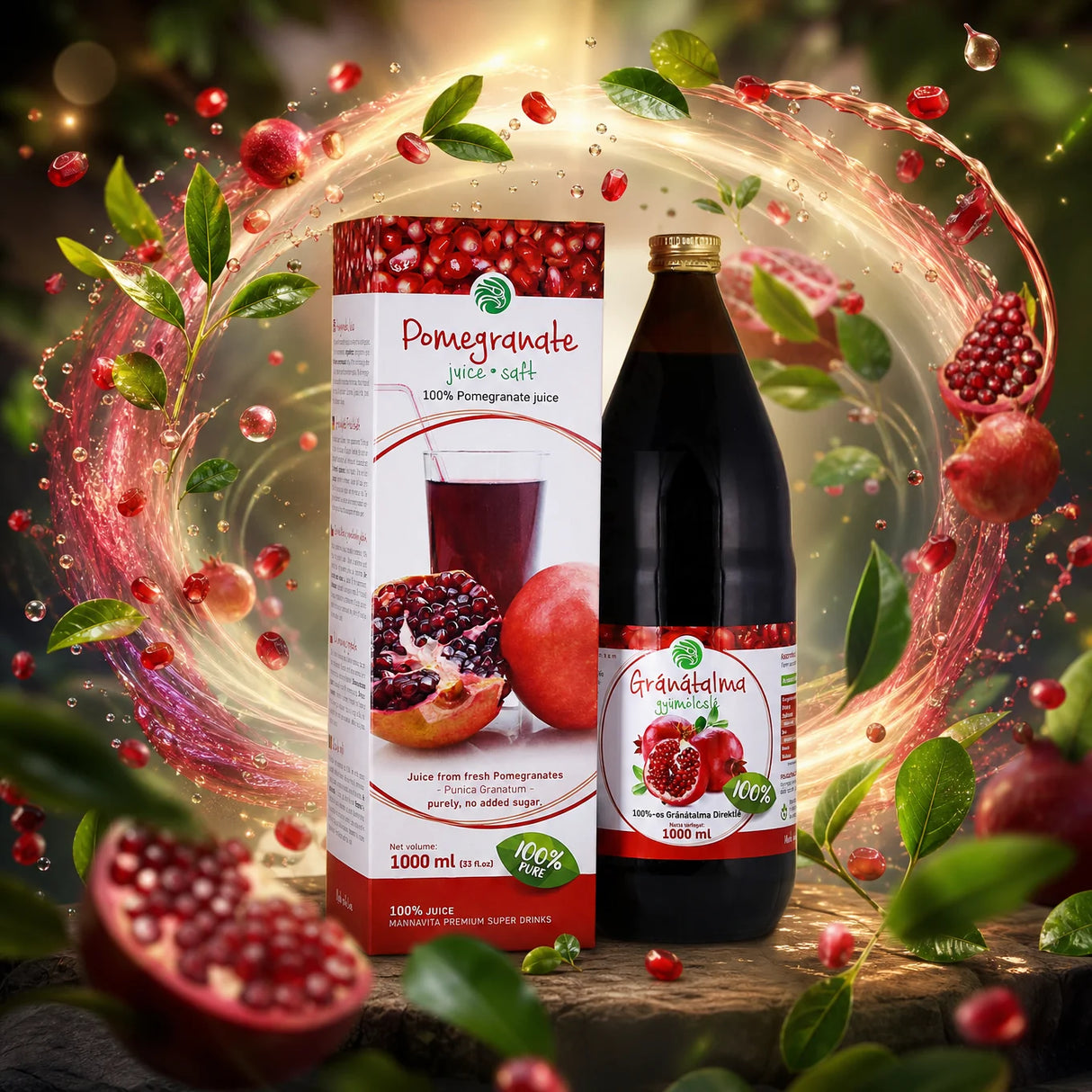 Mannavita suc pur de RODIE 100%, proaspăt presat • 1000 ml