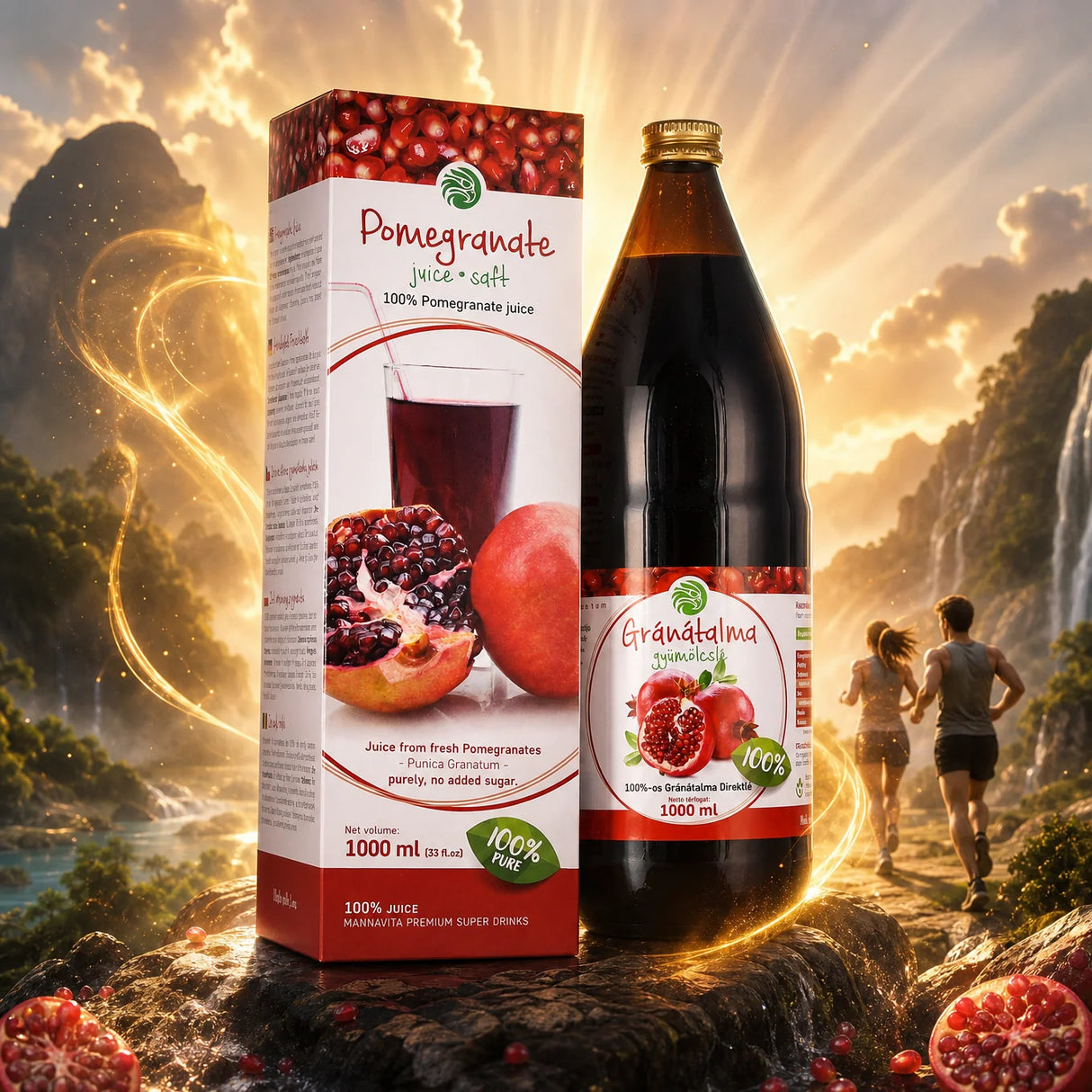 Mannavita suc pur de RODIE 100%, proaspăt presat • 1000 ml