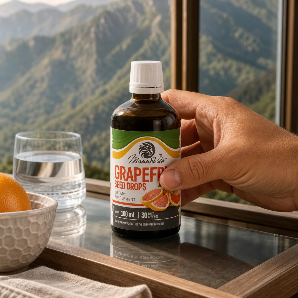 Picături cu extract din semințe de grepfruit Mannavita • 100 ml