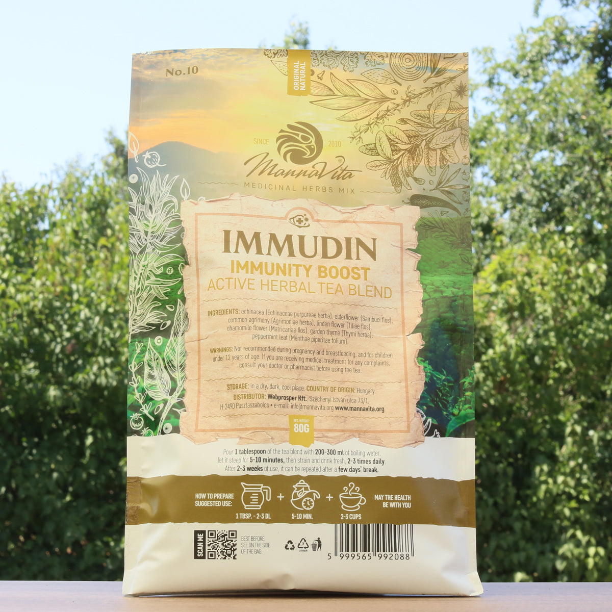 IMMUDIN Amestec activ de ceai din plante cu efect de stimulare a imunității • 80g