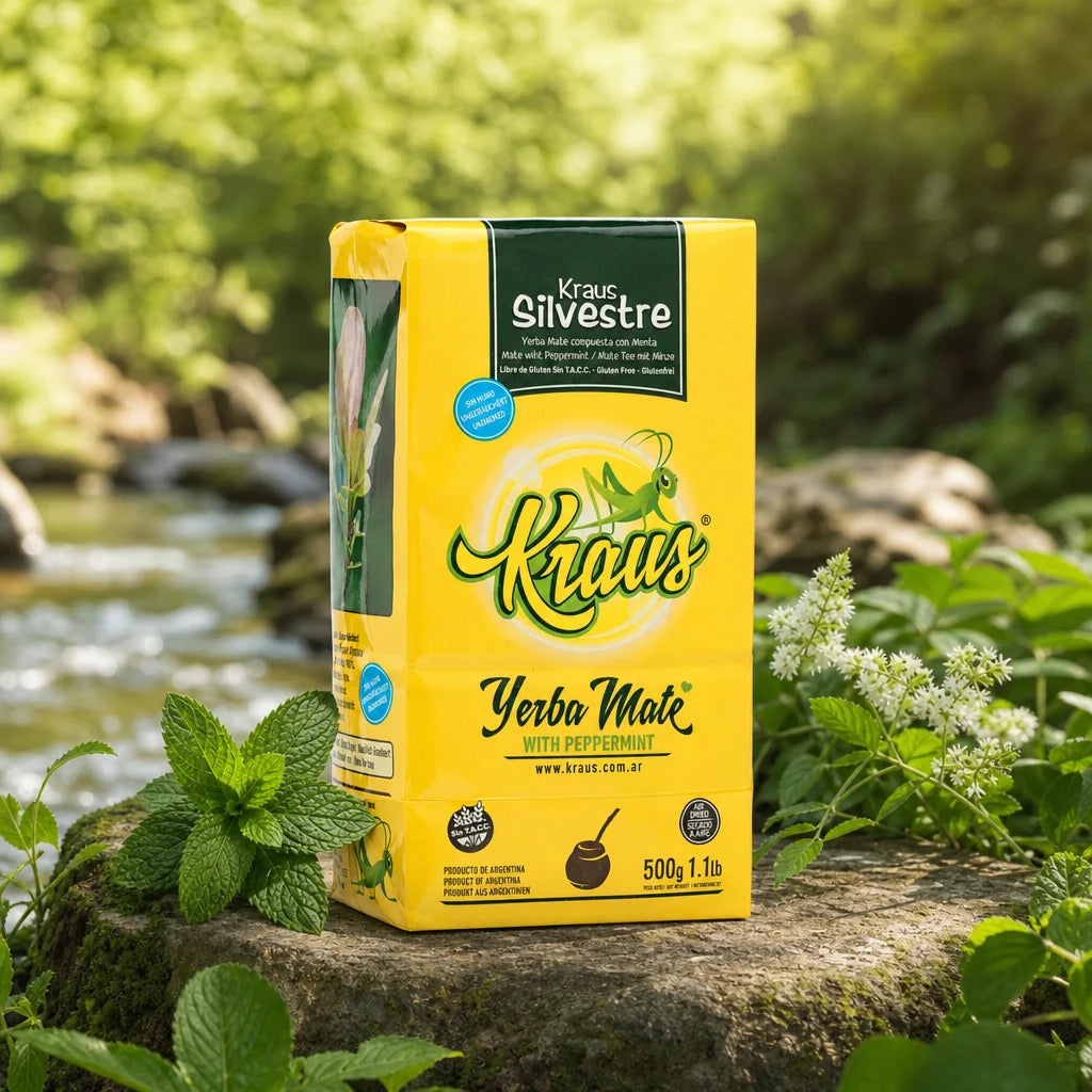 Ceai yerba mate Kraus • Silvestre, MENTĂ • 500 g