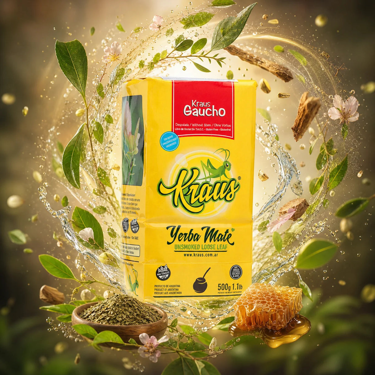 Ceai yerba mate Kraus • Silvestre, MENTĂ • 500 g