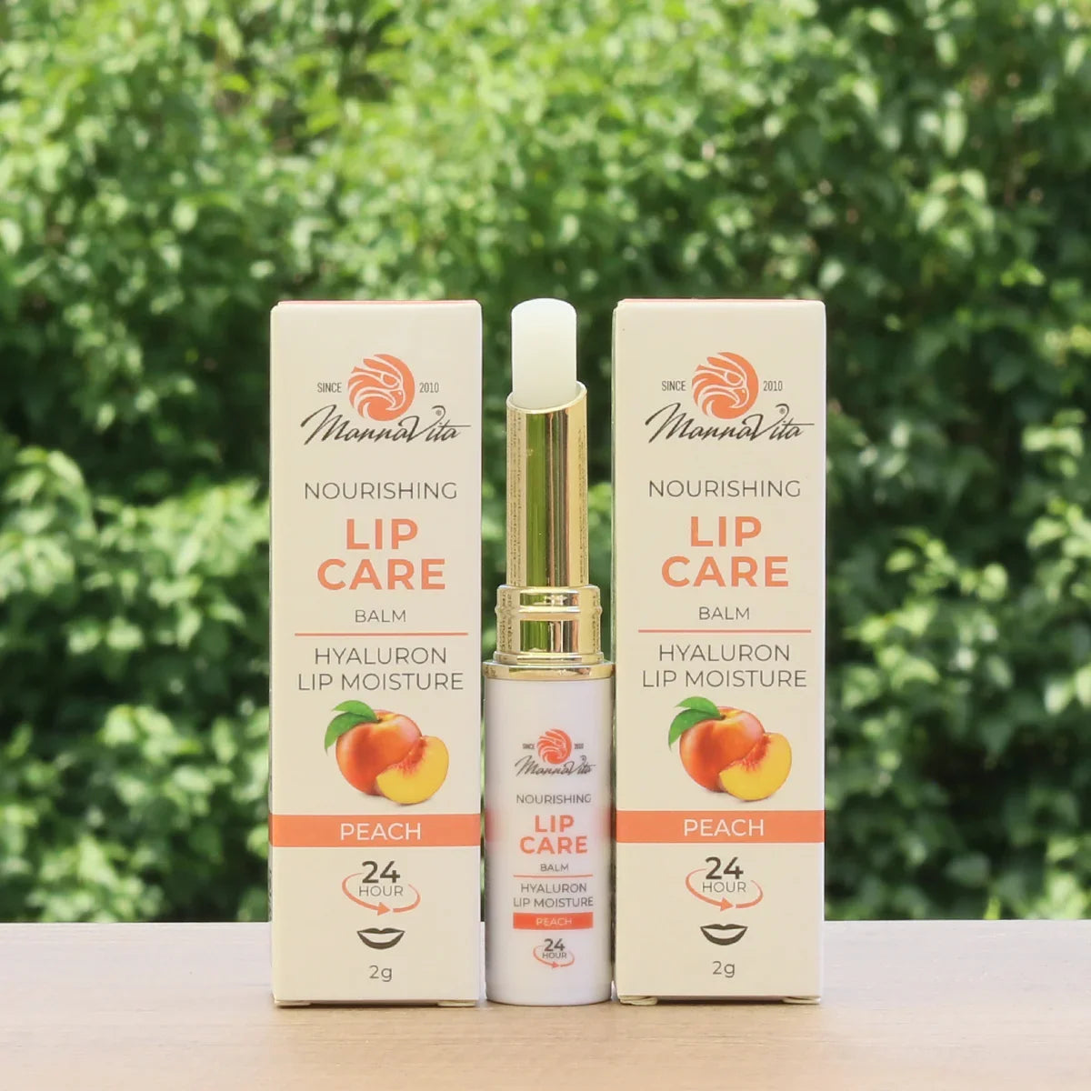 Mannavita Lip Balm with Hyaluronic Acid • Deep-nourishing • PEACH - Mannavita