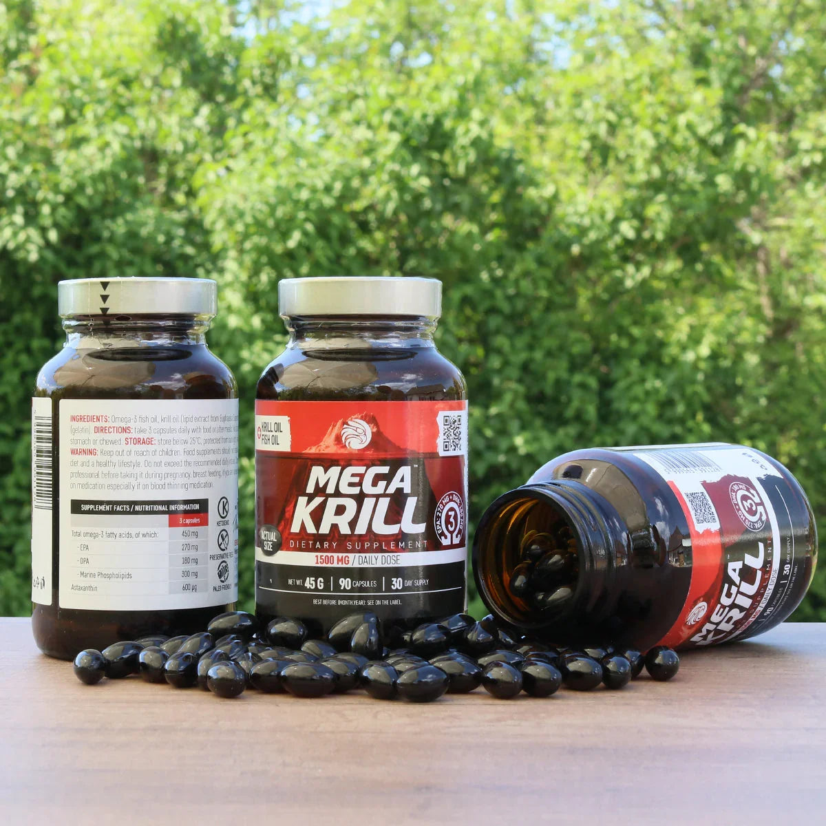 MegaKRILL 1500 mg krill oil + fish oil • 90 capsules - Mannavita