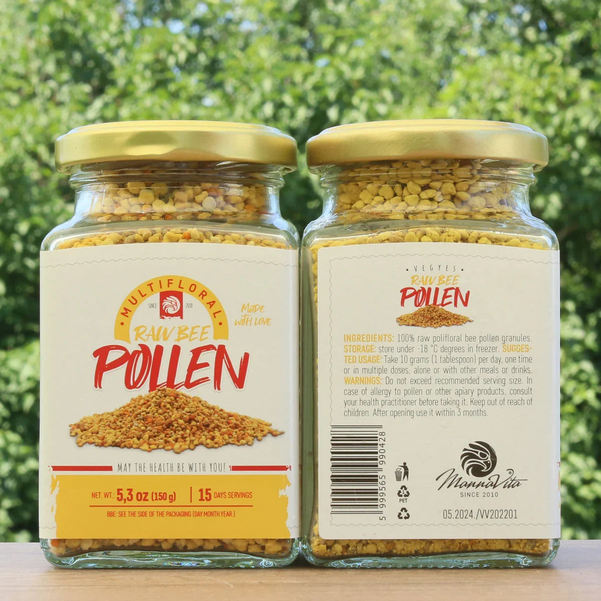 Mannavita raw Multifloral bee pollen • 150g - Mannavita