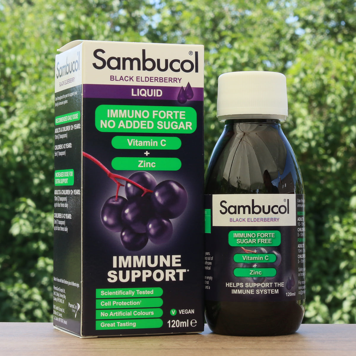 Sirop Sambucol de soc negru, fără zahăr • 120 ml