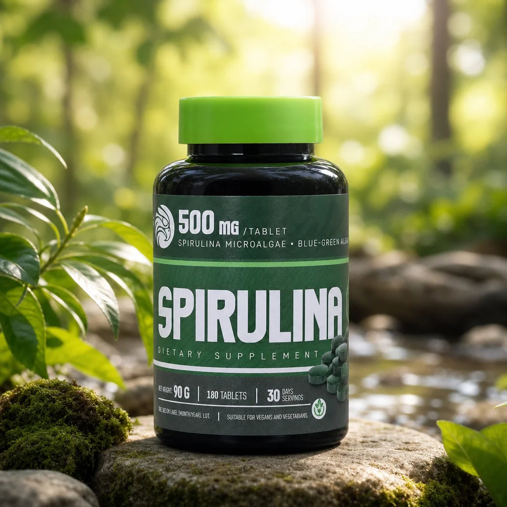 Mannavita Spirulina • tablete de 500 mg • 180 buc.