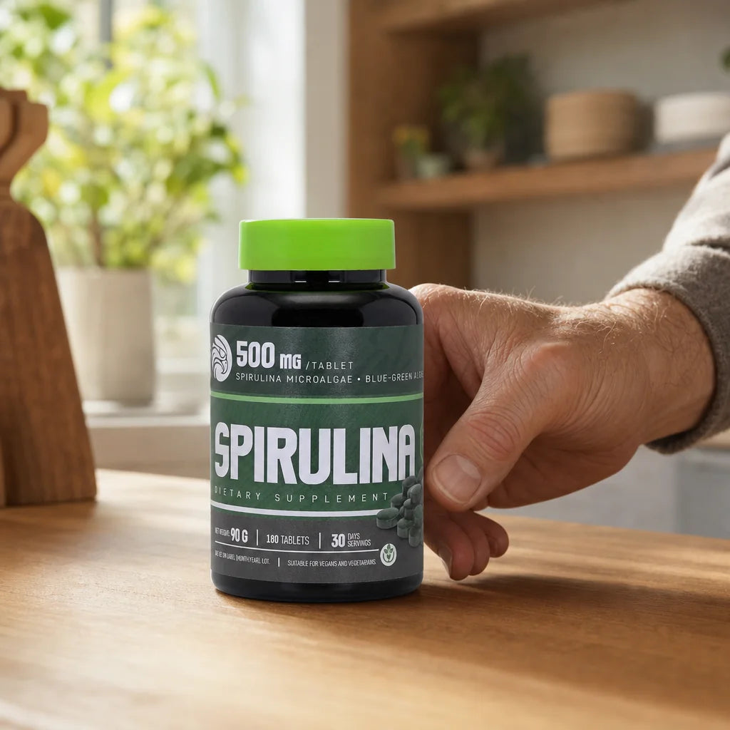 Mannavita Spirulina • tablete de 500 mg • 180 buc.