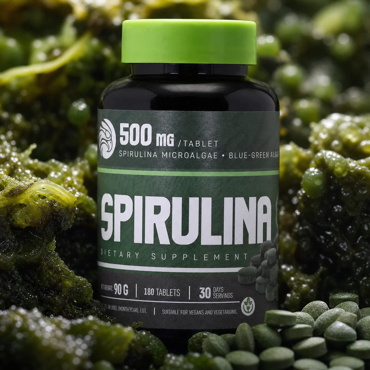 Mannavita Spirulina • tablete de 500 mg • 180 buc.