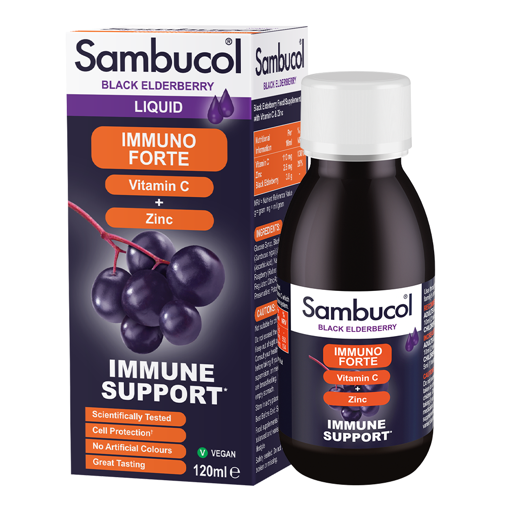 Sirop de soc negru Sambucol, Immuno Forte • 120 ml