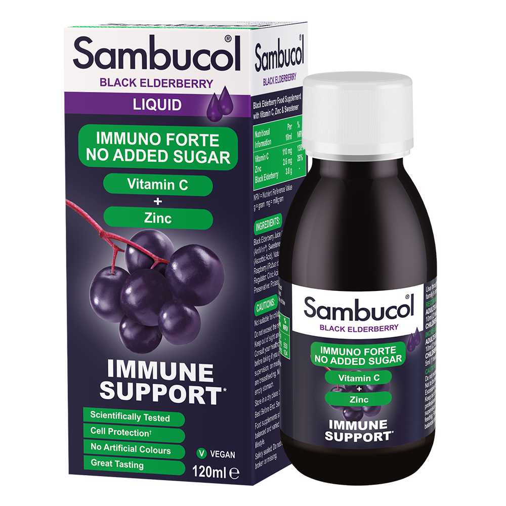 Sirop Sambucol de soc negru, fără zahăr • 120 ml
