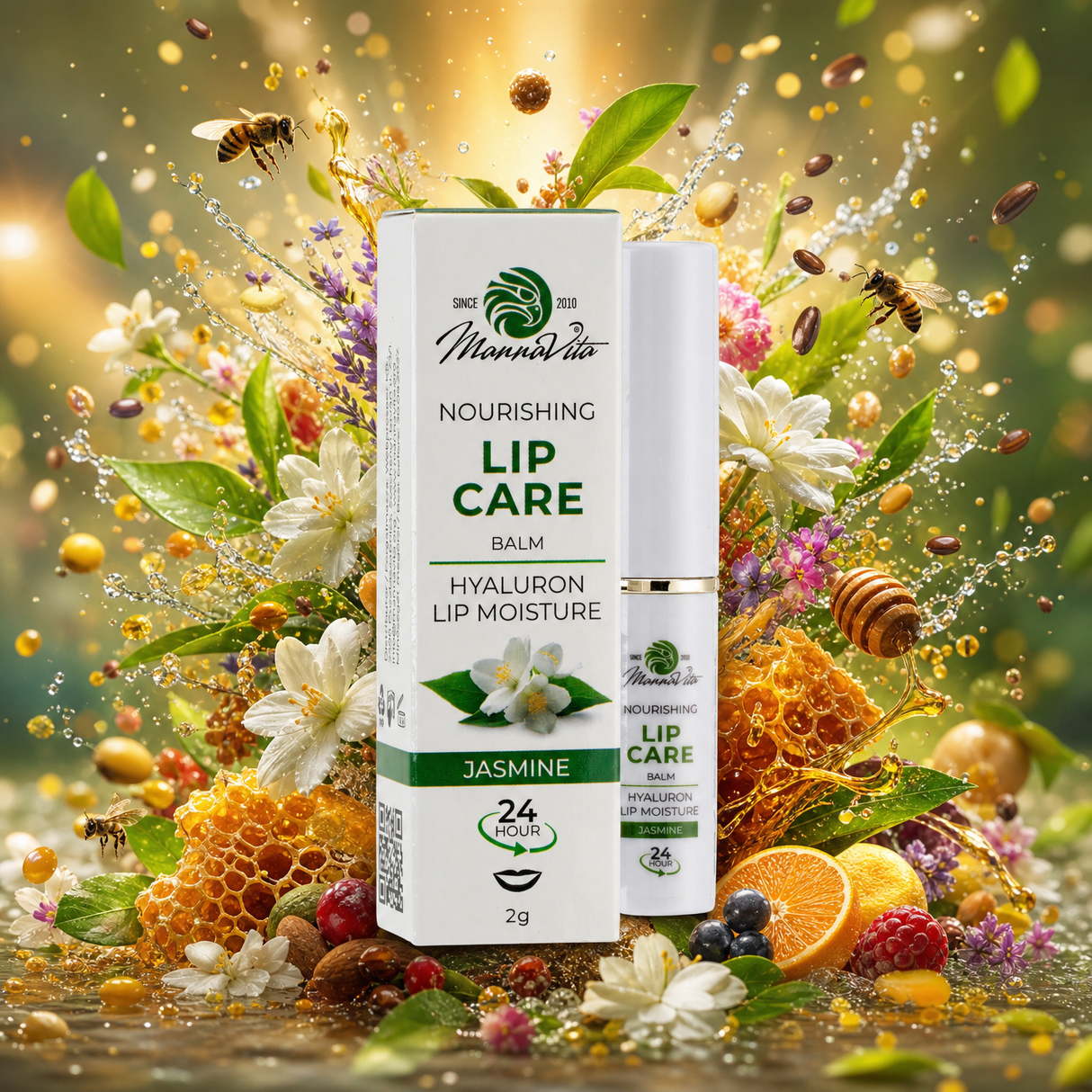 Mannavita • Balsam de buze cu Acid Hialuronic • Hranire intensă • IASOMIE