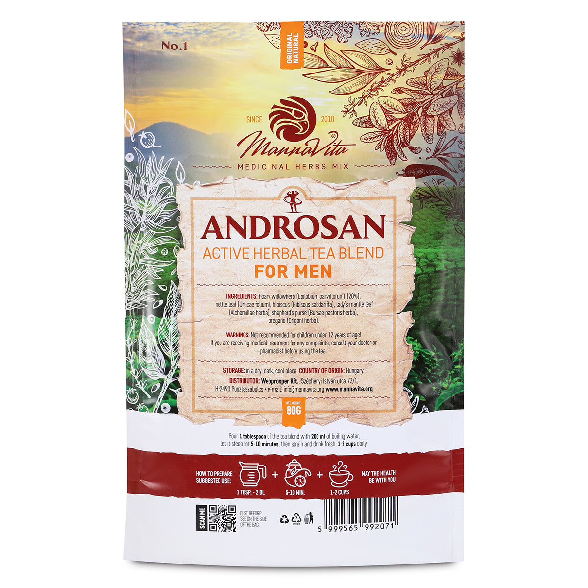 ANDROSAN amestec activ de ceai din plante pentru bărbați • 80g