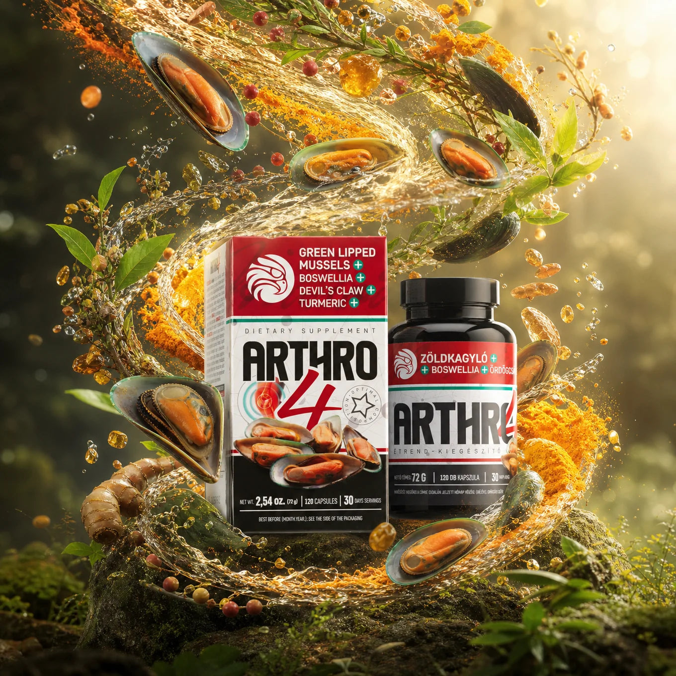ARTHRO4 • Complex pentru articulații și cartilaje • cu midii verzi • 120 capsule