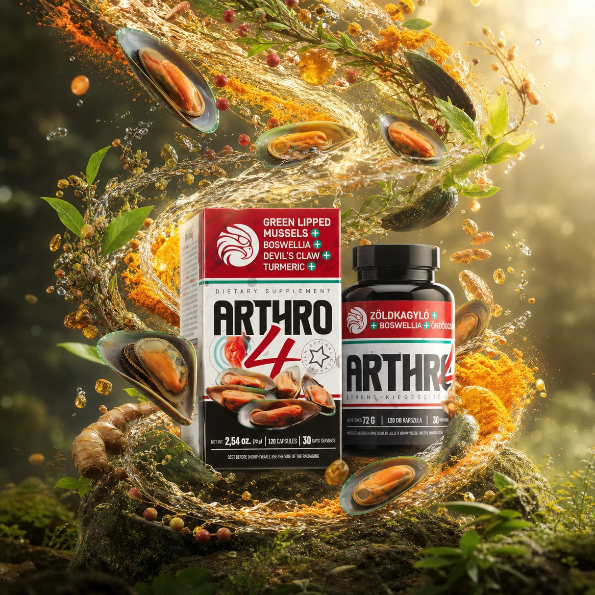 ARTHRO4 • Complex pentru articulații și cartilaje • cu midii verzi • 120 capsule