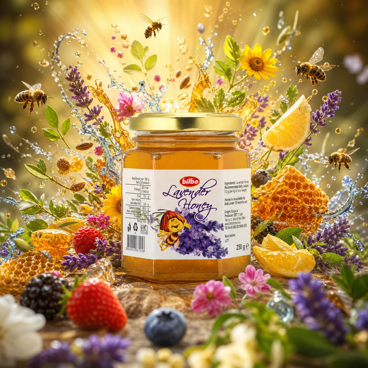 Miere Bilbo cu cacao crudă • 250 g