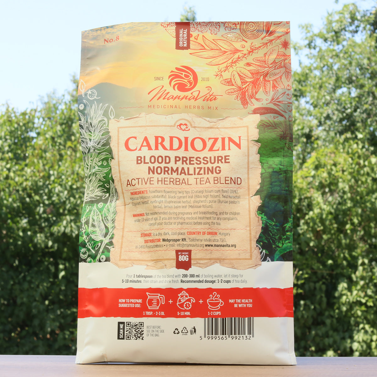 CARDIOZIN amestec activ de ceai din plante pentru normalizarea tensiunii arteriale • 80g
