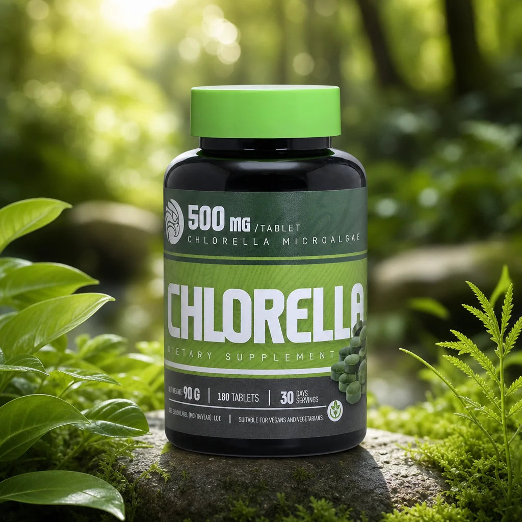 Mannavita Chlorella • tablete de 500 mg • 180 buc.