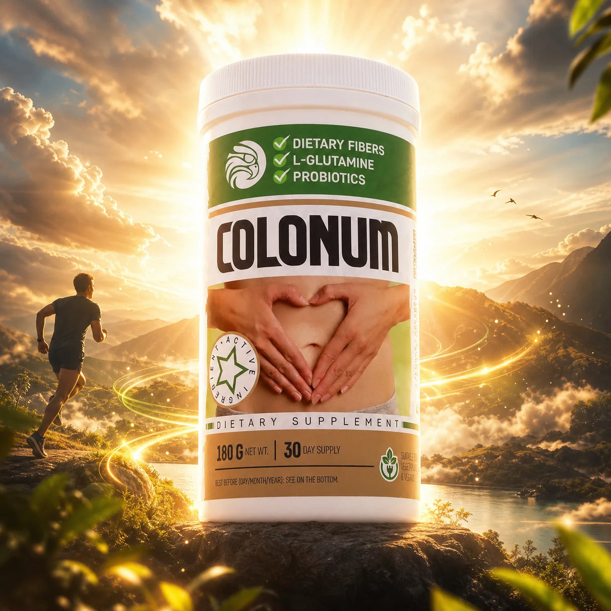 COLONUM pudră pentru curățarea colonului și refacerea florei intestinale • 180g