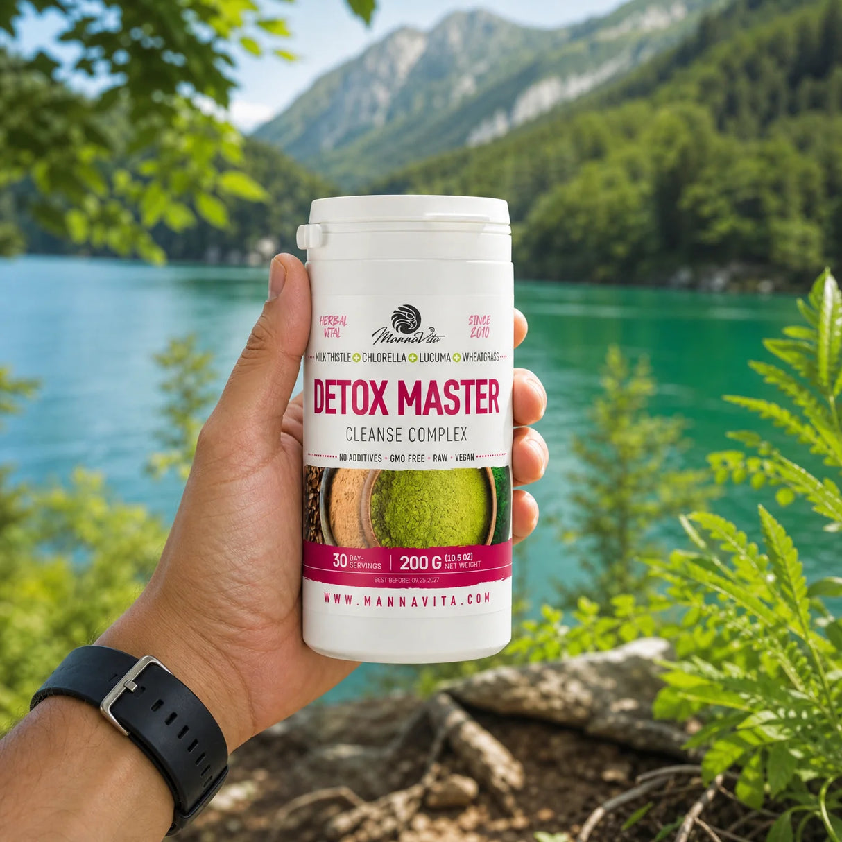 Mannavita Armurariu + Iarbă de grâu + Chlorella + Lucuma • 200 g