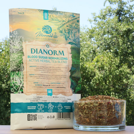 DIANORM Amestec activ de ceai din plante pentru normalizarea glicemiei • 80g
