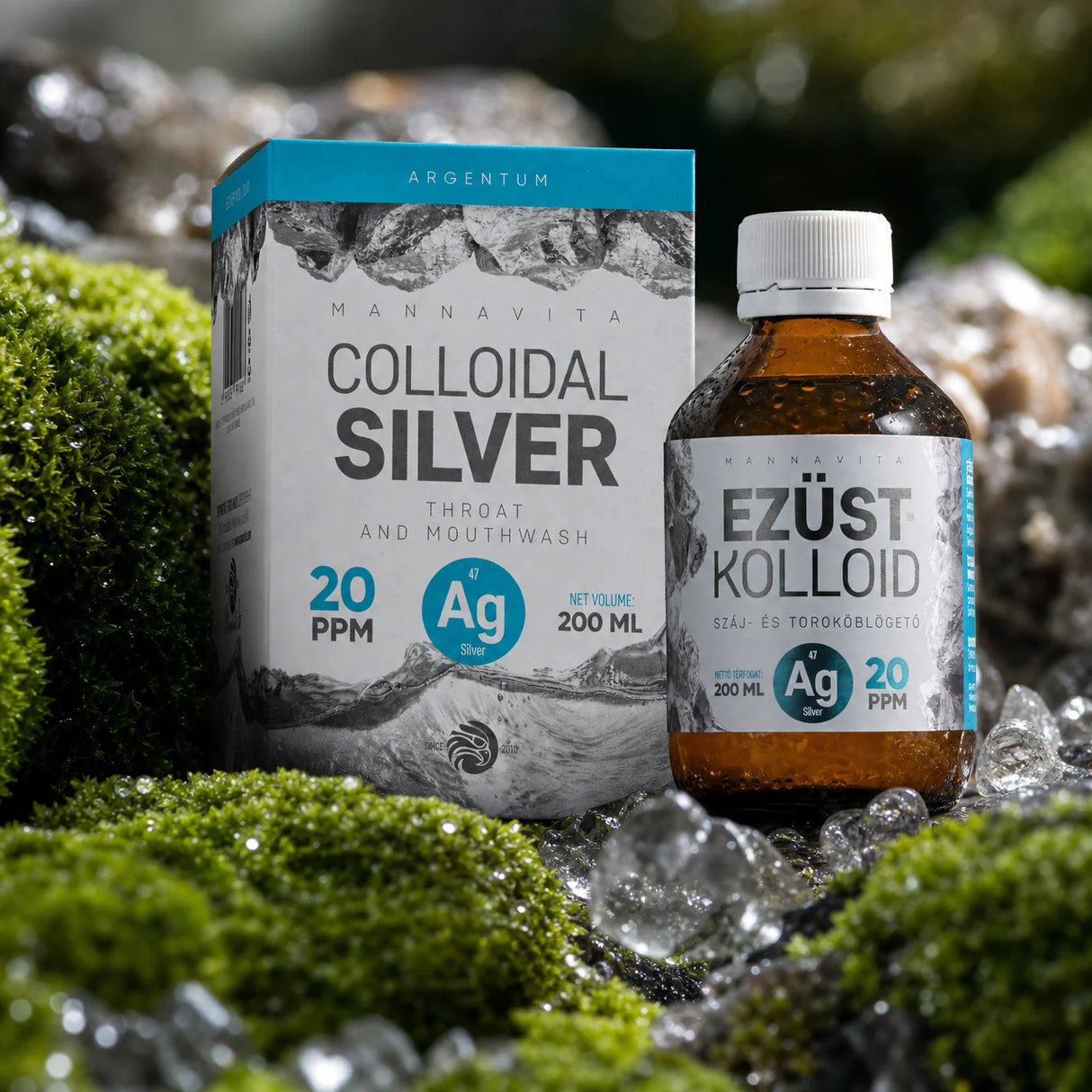 Mannavita, Argint Coloidal 20 PPM • 200 ml