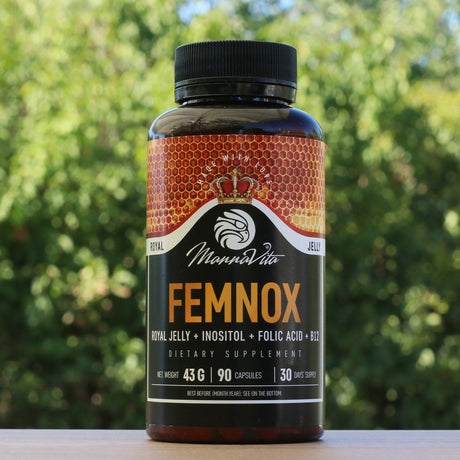 FEMNOX complex cu Lăptișor de matcă + Inozitol + Acid folic + Vitamina B12 • 90 capsule