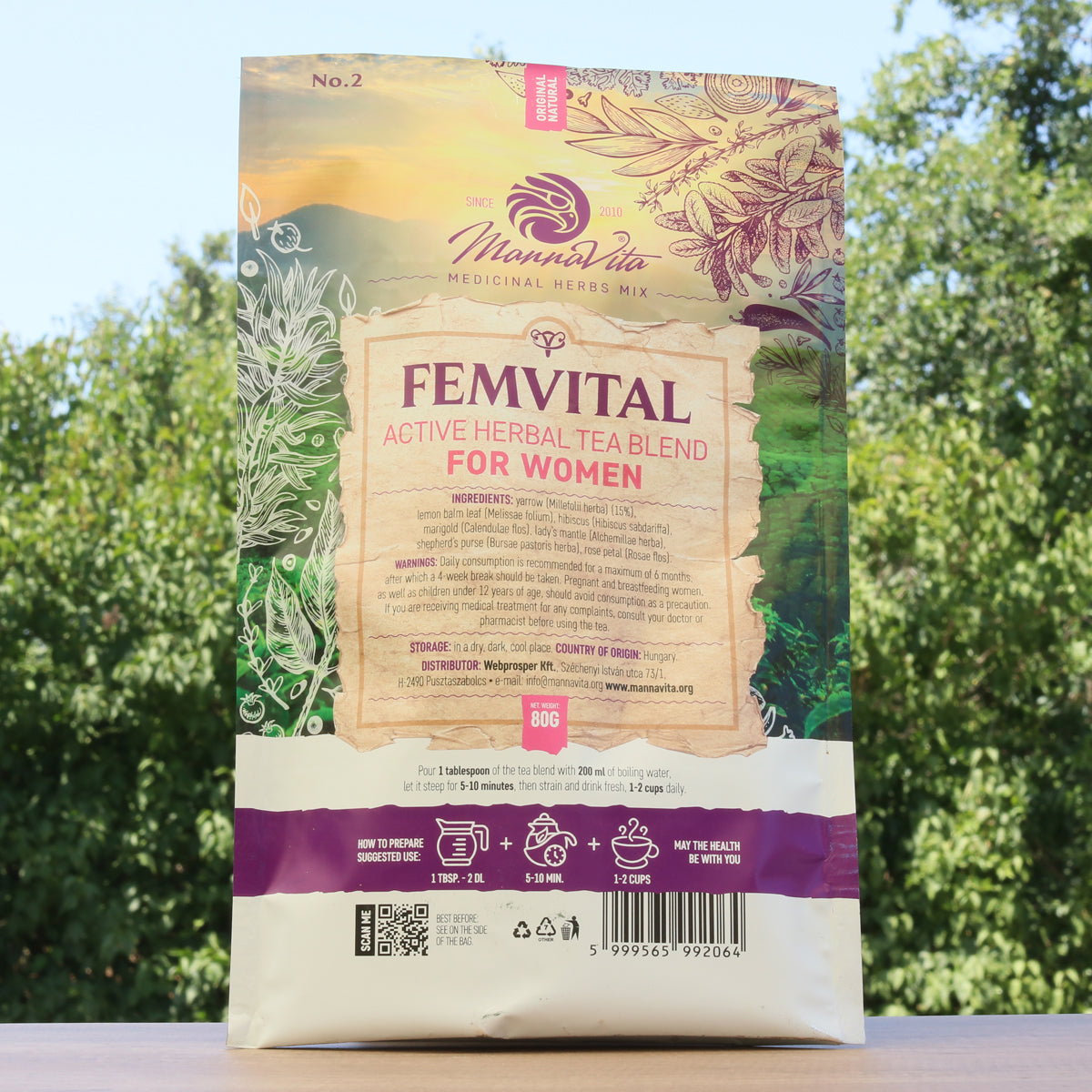 FEMVITAL amestec activ de ceai din plante pentru femei • 80g