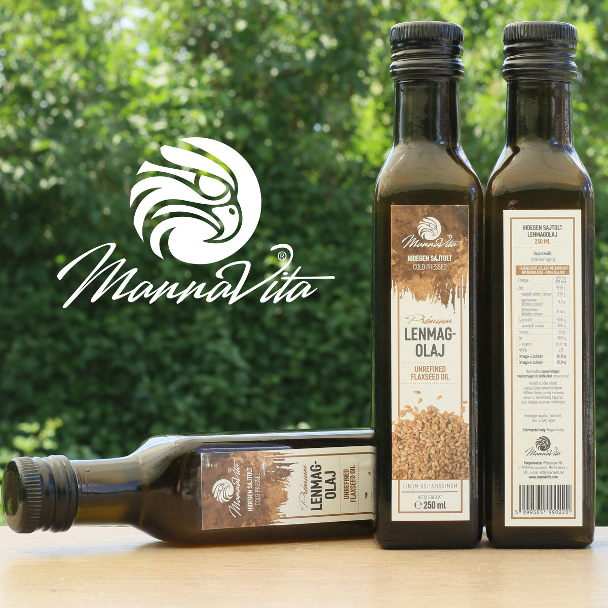 Ulei de in presat la rece maghiar Mannavita • 250 ml 