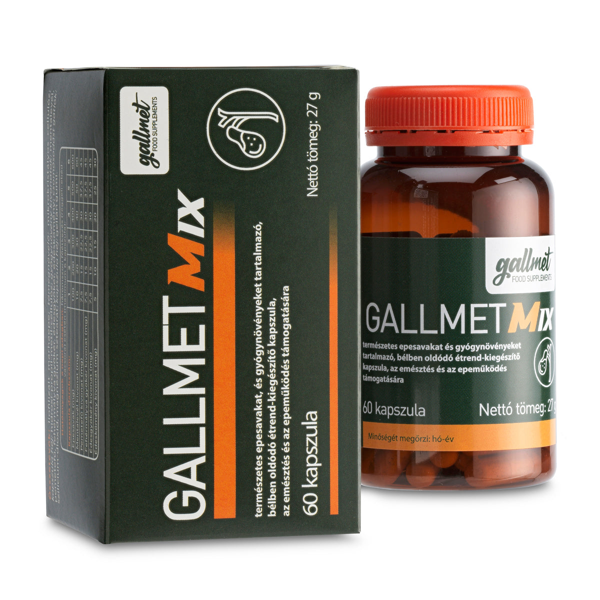 Gallmet Mix capsule cu acid biliar + plante medicinale • 60 buc.