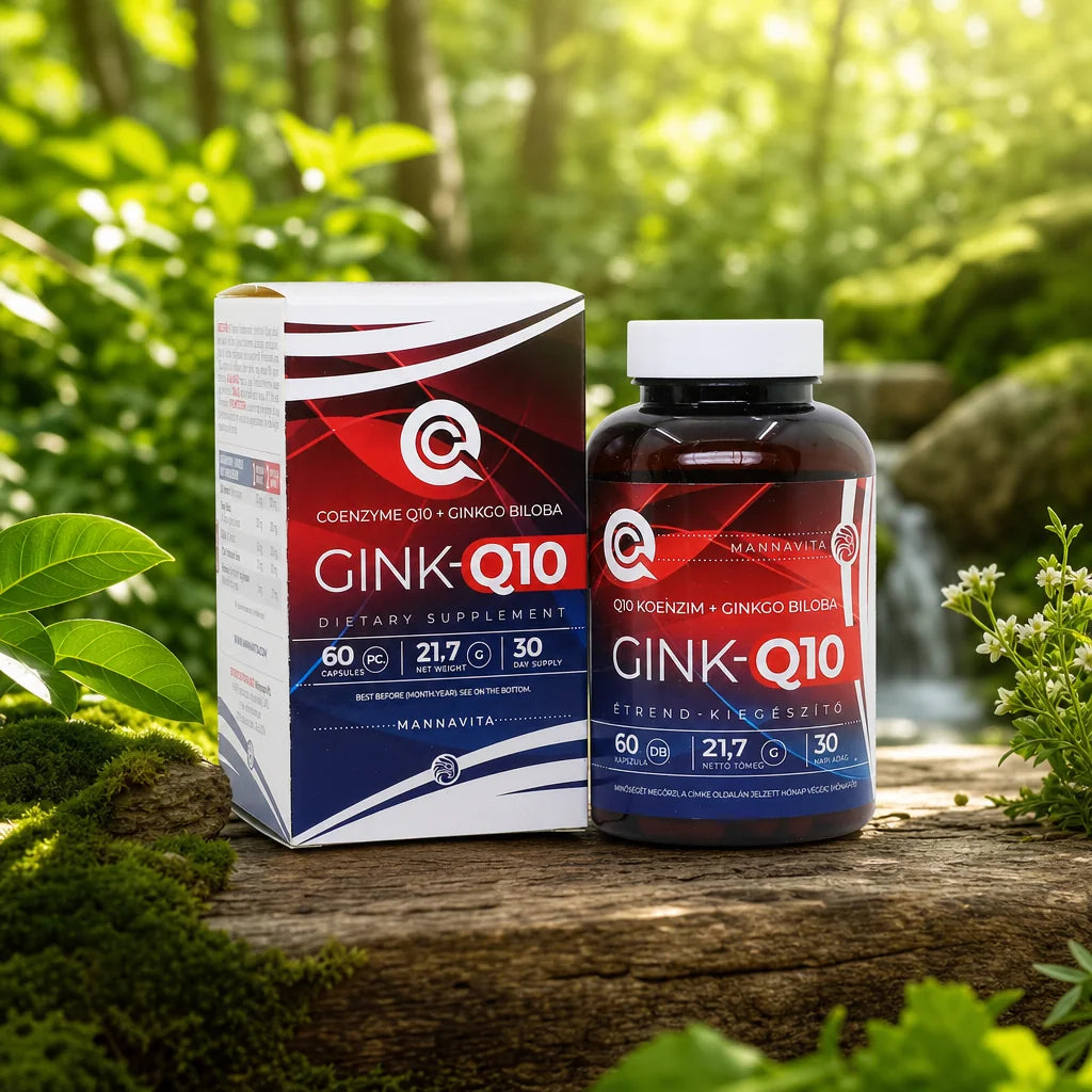GINK-Q10 • Complex de Coenzima Q10 + Ginkgo Biloba • 60 capsule