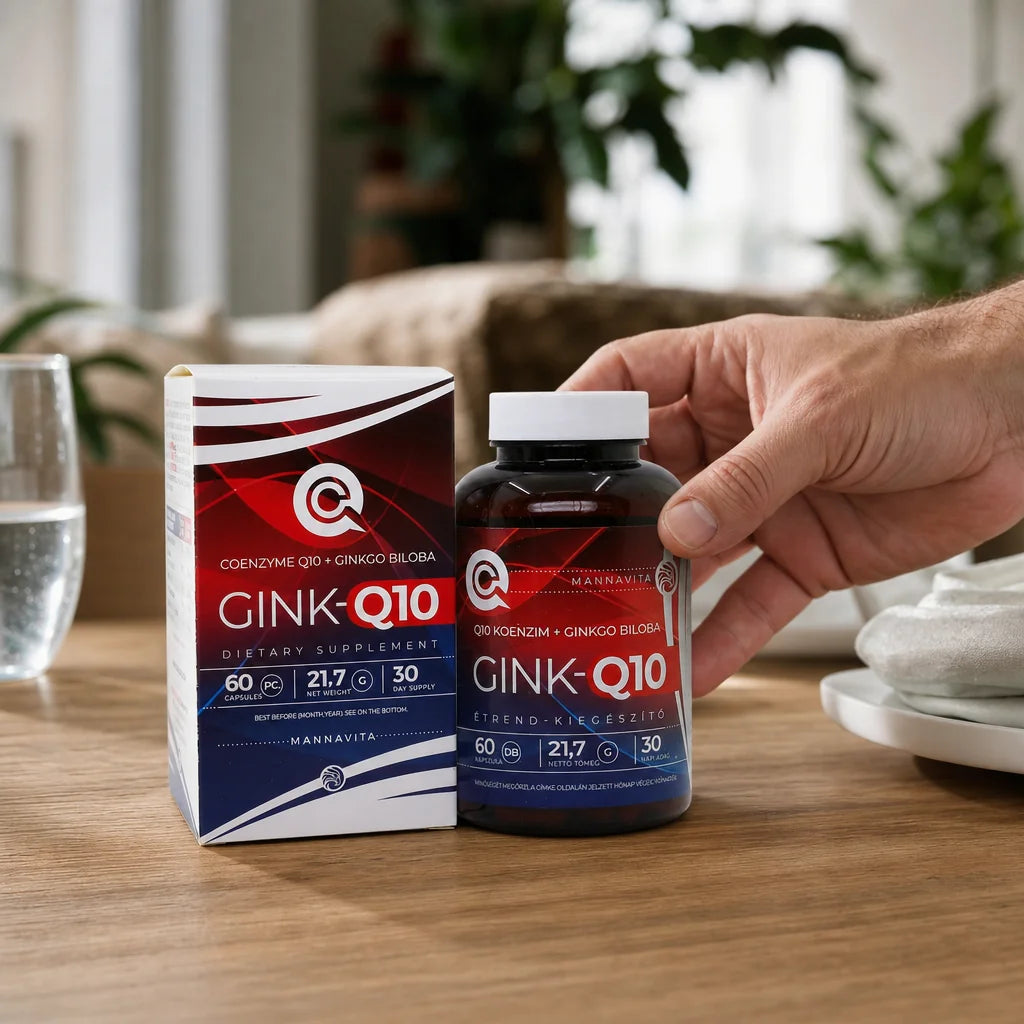 GINK-Q10 • Complex de Coenzima Q10 + Ginkgo Biloba • 60 capsule
