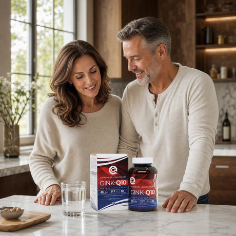 GINK-Q10 • Complex de Coenzima Q10 + Ginkgo Biloba • 60 capsule
