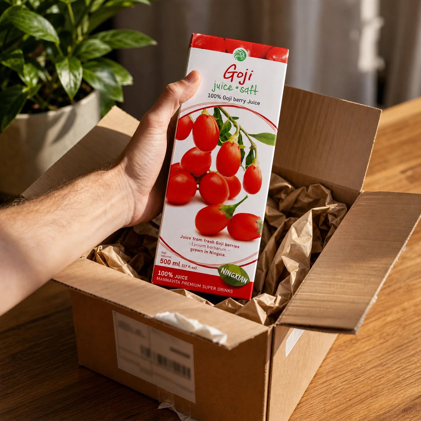 Mannavita suc pur de GOJI 100%, proaspăt presat • 500 ml